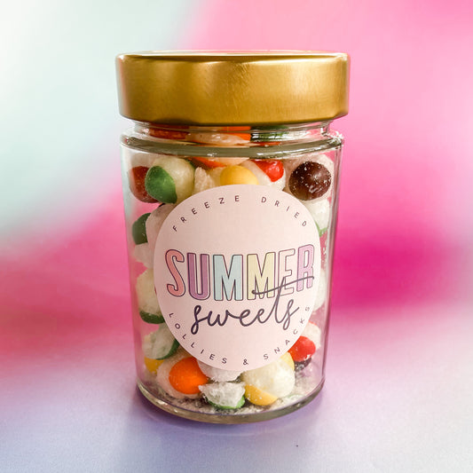 Freeze Dried Skittles Glass Jar