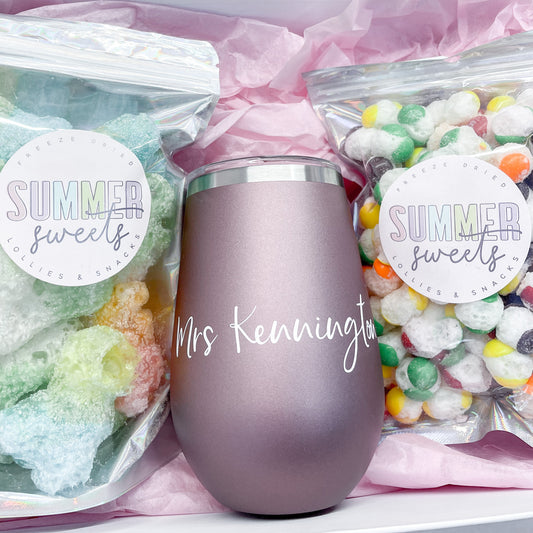 Personalised Tumber and Freeze Dried Lollies Gift Box