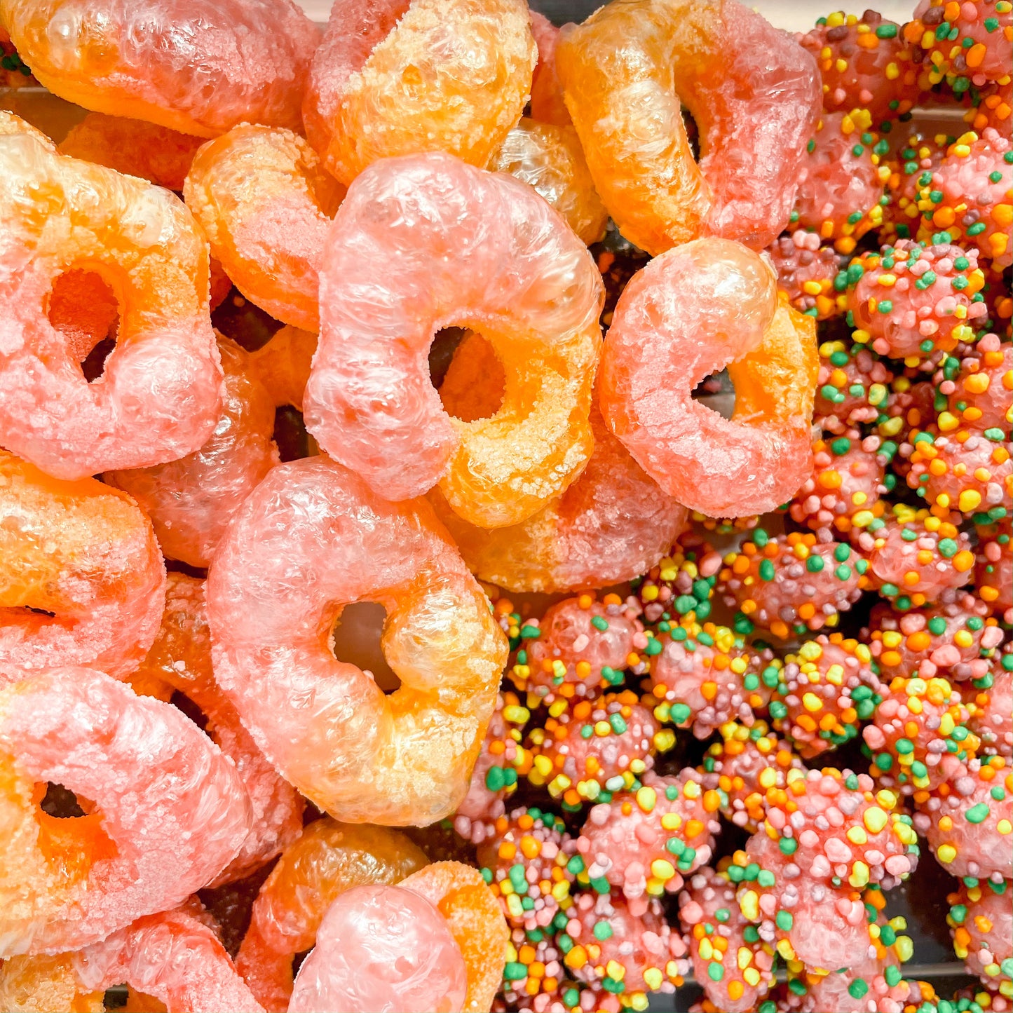 Freeze Dried Nerds Clusters and Freeze Dried Peach Rings