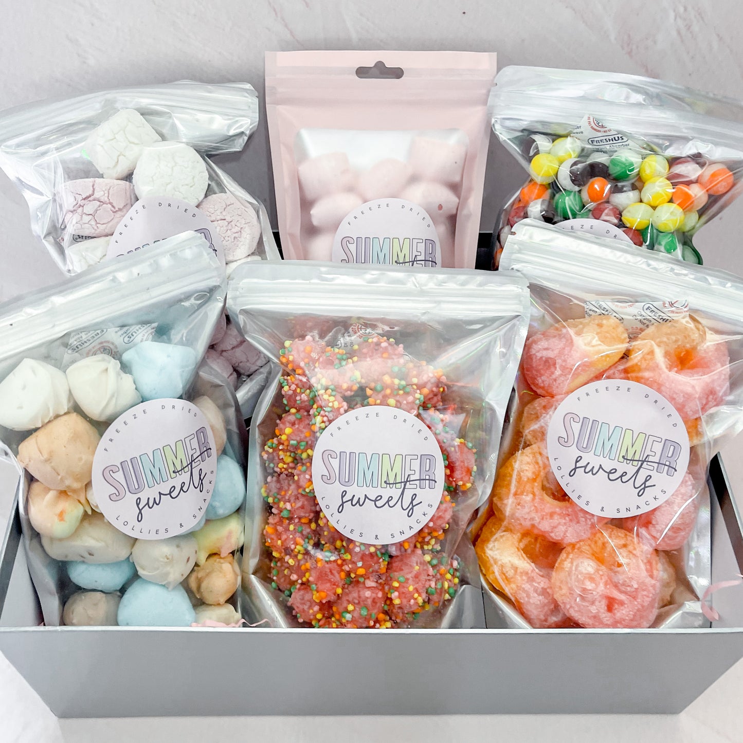 Freeze Dried Peach Rings in a Gift Box