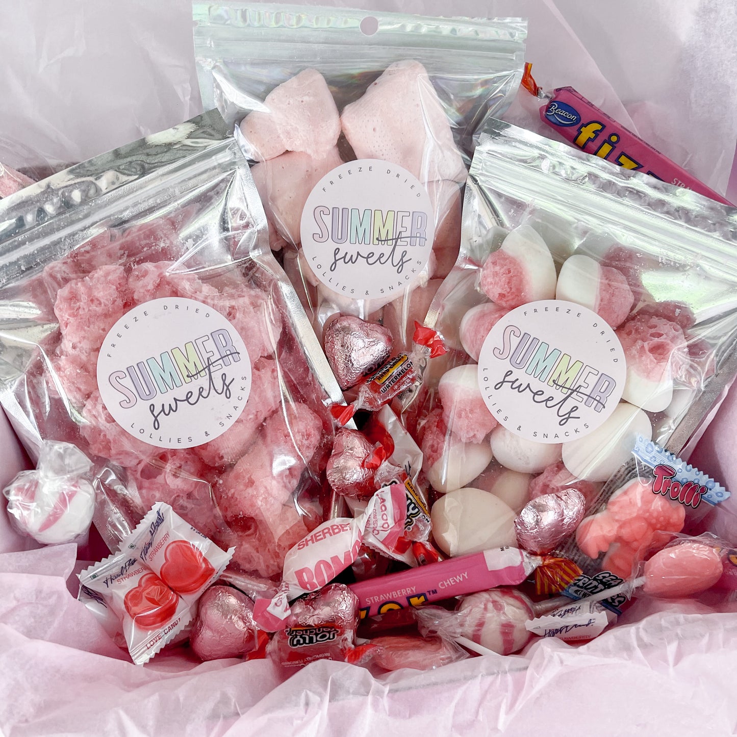 Pink Freeze Dried Lollies Gift Box