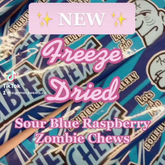 Freeze Dried Blue Raspberry Zombie Chew Candy Australia