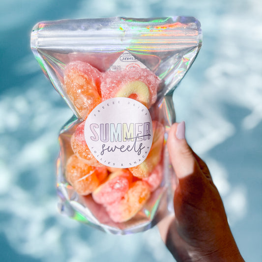Freeze Dried Peach Rings Lollies