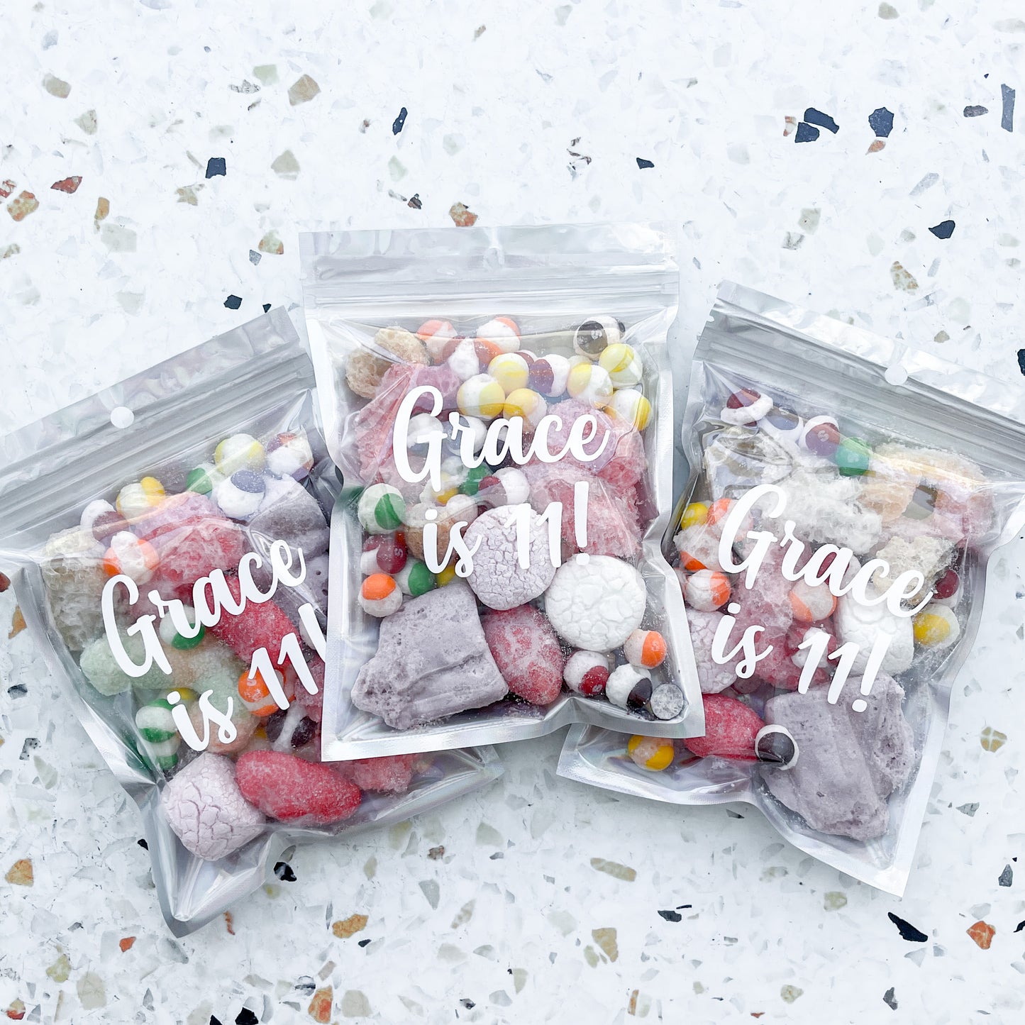 Personalised Freeze Dried Lolly Bags, Mixed Freeze Dried Lollies Candy