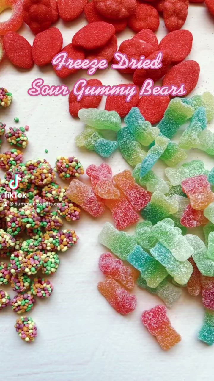 Freeze Dried Sour Gummy Bears Candy
