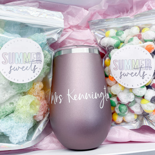 Personalised Tumbler & Freeze Dried Lollies Gift Box